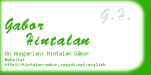 gabor hintalan business card