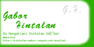 gabor hintalan business card